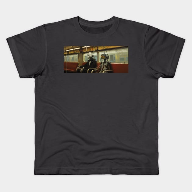 Robots on a Bus Kids T-Shirt by TotallyPhilip